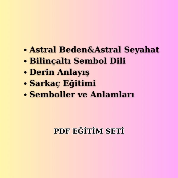 Muhteşem PDF Eğitim Seti